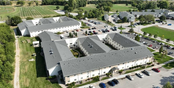 Interior view of the veteran's display at Trinity Courtyard